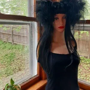 Hair | Black Gothic Bat Nest Wig With Bangs Mixed With Human  display picture 1